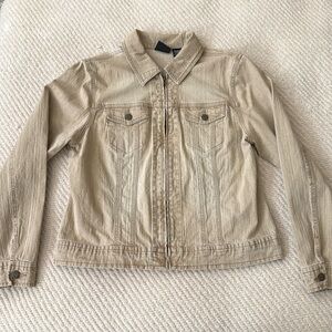 NY Jeans Tan Denim Jacket - NWT - Size L